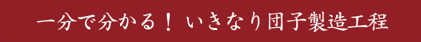 一分で分かる！ いきなり団子製造工程